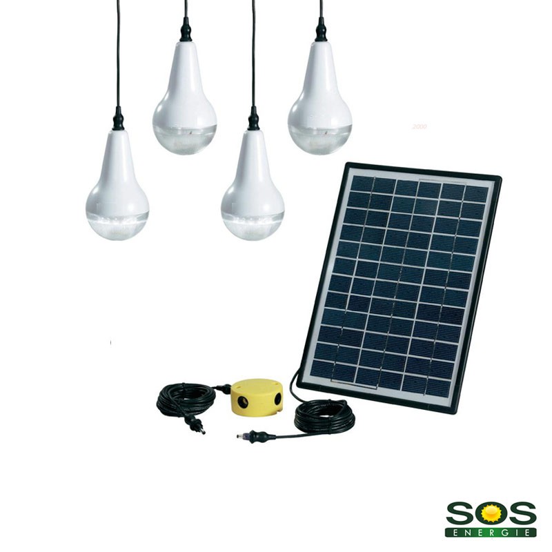 Kit d'Eclairage Solaire ULIT 2 Lampes Led- 600 Lumens - kit éclairage  solaire